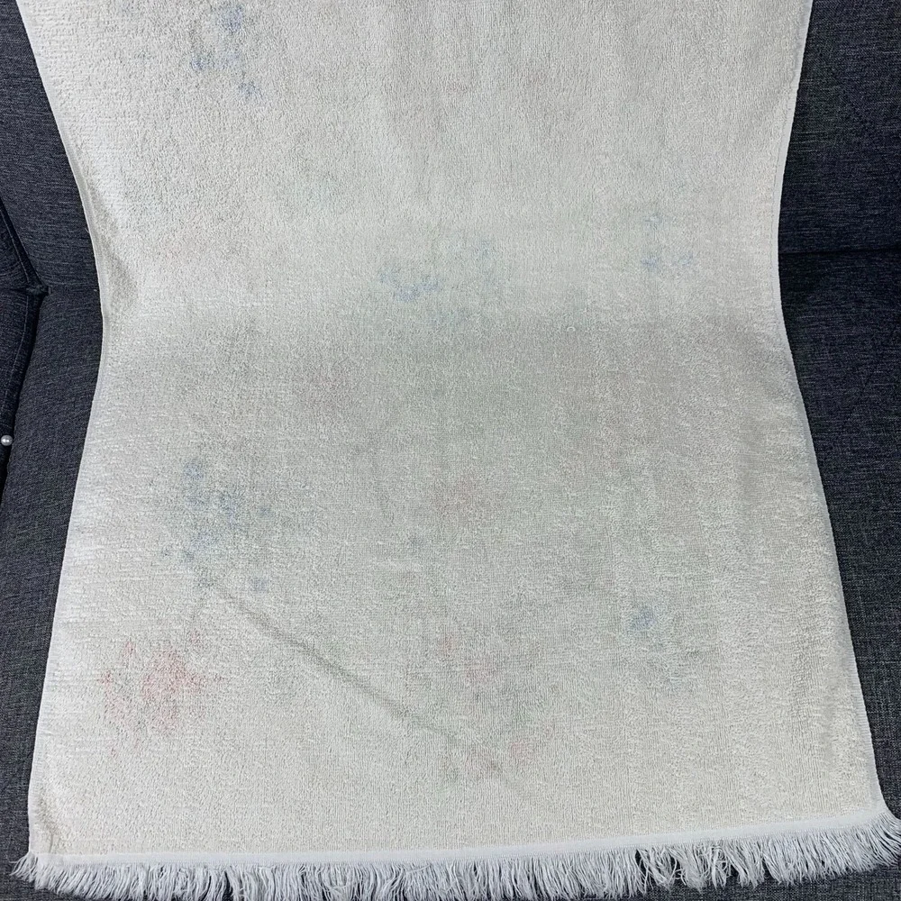 Vintage Fieldcrest Floral Patterned Bath Towel Cotton 23